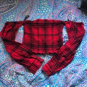 Garage off shoulder top